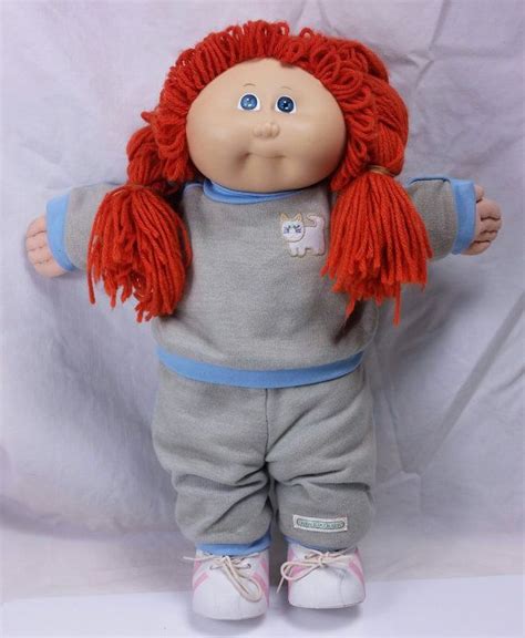 cabbage patch red hair blue eyes|cabbage patch kid hat.